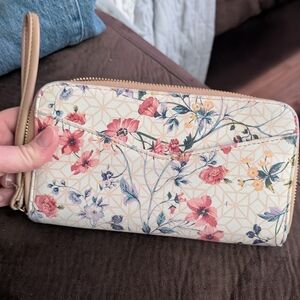 CottagecoreFloral Wallet Wristlet Grannycore Romantic Gardencore Clutch Organiz